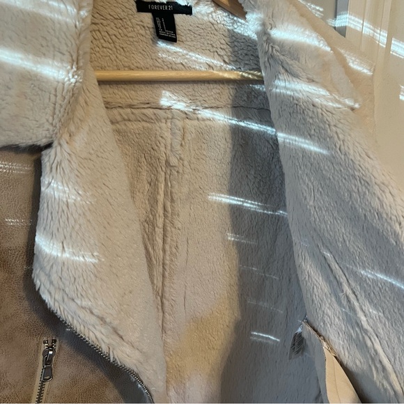 Forever 21 Beige Suede Moto Jacket - Picture 3 of 7